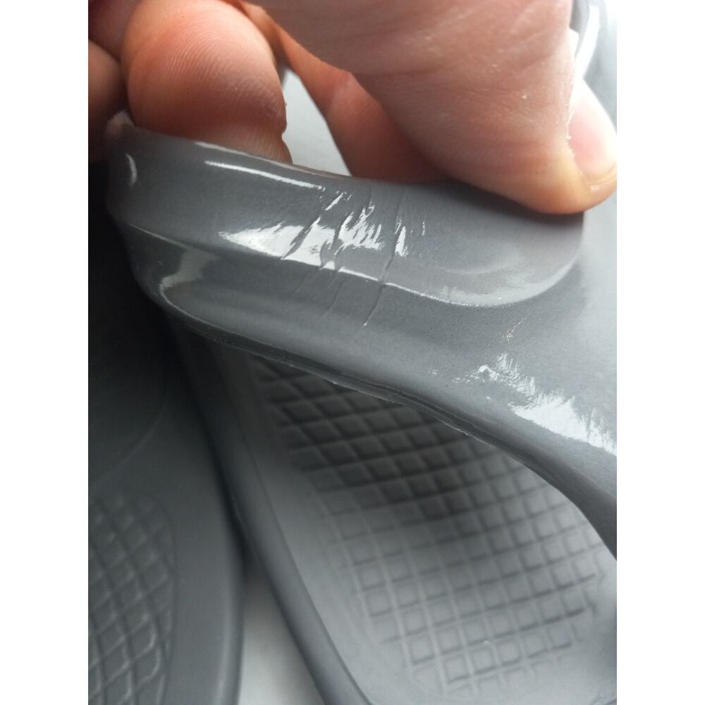 OOFOS Oolala Comfort Luxe Sandals Flip-Flops Thongs Gray Womens Sz 10 - Picture 5 of 12